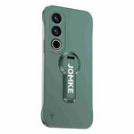 For OnePlus Ace 3V Baking Varnish 360 Rotate Holder No Frame PC Phone Case(Green)