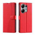 For Xiaomi Poco M6 Pro 4G Voltage Ultra-thin Dot Leather Phone Case(Red)