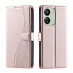 For Xiaomi Poco M6 5G / C65 Global Voltage Ultra-thin Dot Leather Phone Case(Rose Gold)