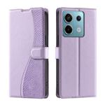 For Xiaomi Poco X6 Pro 5G Global Voltage Ultra-thin Dot Leather Phone Case(Purple)