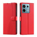 For Xiaomi Poco X6 Pro 5G Global Voltage Ultra-thin Dot Leather Phone Case(Red)