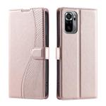 For Xiaomi Poco M5s 4G Global Voltage Ultra-thin Dot Leather Phone Case(Rose Gold)