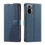 For Xiaomi Poco M5s 4G Global Voltage Ultra-thin Dot Leather Phone Case(Blue)