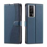 For Xiaomi Poco F5 Pro Voltage Ultra-thin Dot Leather Phone Case(Blue)