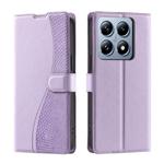 For Xiaomi 14T Voltage Ultra-thin Dot Leather Phone Case(Purple)