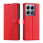For Xiaomi 14T Voltage Ultra-thin Dot Leather Phone Case(Red)