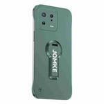 For Xiaomi 13 Baking Varnish 360 Rotate Holder No Frame PC Phone Case(Green)