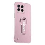 For Xiaomi 14 Baking Varnish 360 Rotate Holder No Frame PC Phone Case(Pink)