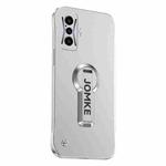 For Redmi K50 Gaming Baking Varnish 360 Rotate Holder No Frame PC Phone Case(Silver)