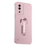 For Redmi K60 Pro Baking Varnish 360 Rotate Holder No Frame PC Phone Case(Pink)