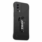 For Redmi K60 Pro Baking Varnish 360 Rotate Holder No Frame PC Phone Case(Black)