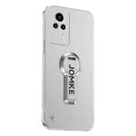 For Redmi K60E Baking Varnish 360 Rotate Holder No Frame PC Phone Case(Silver)