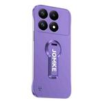 For Redmi K70 Baking Varnish 360 Rotate Holder No Frame PC Phone Case(Purple)