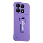 For Redmi K70E Baking Varnish 360 Rotate Holder No Frame PC Phone Case(Purple)