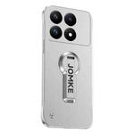 For Redmi K70E Baking Varnish 360 Rotate Holder No Frame PC Phone Case(Silver)