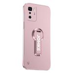 For Redmi Note 10 Pro Baking Varnish 360 Rotate Holder No Frame PC Phone Case(Pink)