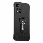 For Redmi Note 11 Pro Baking Varnish 360 Rotate Holder No Frame PC Phone Case(Black)