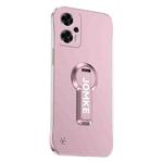 For Redmi Note 11T Pro Baking Varnish 360 Rotate Holder No Frame PC Phone Case(Pink)