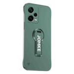 For Redmi Note 12 Pro 4G Baking Varnish 360 Rotate Holder No Frame PC Phone Case(Green)