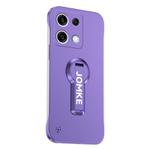 For Redmi Note 13 Pro Baking Varnish 360 Rotate Holder No Frame PC Phone Case(Purple)