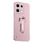 For Redmi Note 13 Pro Baking Varnish 360 Rotate Holder No Frame PC Phone Case(Pink)