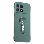 For Redmi K70 Ultra Baking Varnish 360 Rotate Holder No Frame PC Phone Case(Green)