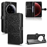 For Xiaomi 15 Ultra Honeycomb Dot Texture Leather Phone Case(Black)
