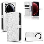 For Xiaomi 15 Ultra Honeycomb Dot Texture Leather Phone Case(Silver)