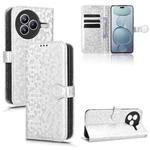 For Xiaomi Civi 5 Pro 5G Honeycomb Dot Texture Leather Phone Case(Silver)