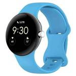 For Google Pixel Watch 3 45mm Official Silicone Watch Band(Sky Blue)