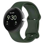 For Google Pixel Watch 3 45mm Official Silicone Watch Band(Dark Green)