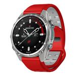 For Garmin 22mm Two Color Rivets Buckle Quick Release Silicone Watch Band(Red Grey)