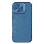 For iPhone 16 Pro Max NILLKIN Black Mirror Prop CD Texture Mirror Phone Case(Blue)