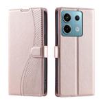 For Redmi Note 13 Pro 5G Voltage Ultra-thin Dot Leather Phone Case(Rose Gold)