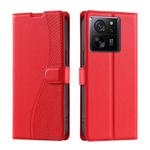 For Redmi K60 Ultra Voltage Ultra-thin Dot Leather Phone Case(Red)