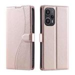 For Redmi Note 12 Turbo 5G Voltage Ultra-thin Dot Leather Phone Case(Rose Gold)