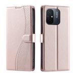 For Redmi 11A 4G Global Voltage Ultra-thin Dot Leather Phone Case(Rose Gold)