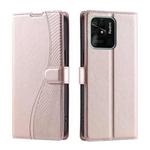 For Redmi 10C Global / 10 India / 10 Power Voltage Ultra-thin Dot Leather Phone Case(Rose Gold)