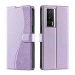 For Redmi K60 / K60 Pro Voltage Ultra-thin Dot Leather Phone Case(Purple)