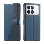 For Redmi K70 Voltage Ultra-thin Dot Leather Phone Case(Blue)