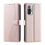 For Redmi Note 10 Pro 4G Global Voltage Ultra-thin Dot Leather Phone Case(Rose Gold)