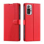 For Redmi Note 10 Pro 4G Global Voltage Ultra-thin Dot Leather Phone Case(Red)