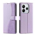 For Redmi Note 14 Pro 4G Global Voltage Ultra-thin Dot Leather Phone Case(Purple)