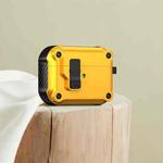 For AirPods 4 Eagle Shockproof Earphone Protective Case with Switch(Yellow)