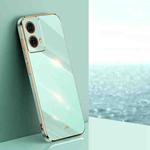 For Motorola Moto G85 XINLI Straight Edge 6D Electroplate TPU Phone Case(Mint Green)