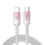 JOYROOM S-A42 Crystal Clear Series Fast Charging Data Cable, Type-C to 8 Pin Cable, Length: 1.2m(White)