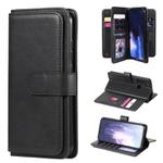 For Xiaomi Redmi Note 8 Multifunctional Magnetic Copper Buckle Horizontal Flip Solid Color Leather Case with 10 Card Slots & Wallet & Holder & Photo Frame(Black)
