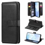 For Xiaomi Mi 10 / 10 Pro Multifunctional Magnetic Copper Buckle Horizontal Flip Solid Color Leather Case with 10 Card Slots & Wallet & Holder & Photo Frame(Black)