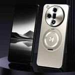 For OPPO Find X7 Ultra Rotating Holder Frosted Metal Phone Case(Titanium)