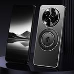 For OPPO Find X8s Rotating Holder Frosted Metal Phone Case(Black)
